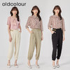 oldcolour2023夏新款设计感高腰休闲束脚直筒宽松长裤女O23073351 商品缩略图0