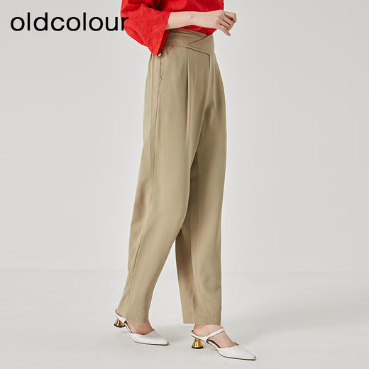 oldcolour2023夏季新款通勤高腰阔腿显瘦OL西装休闲裤女O23073323 商品图3