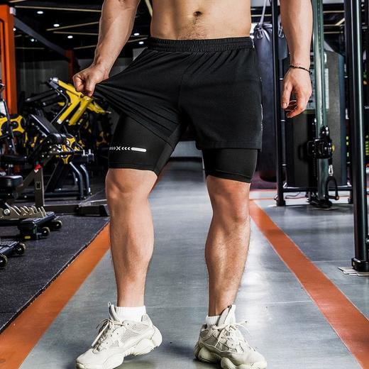 跃牌【跃LEAP-ACTIVE】系列夏季美式假两件篮球短裤男款宽松休闲健身训练速干透气运动五分裤283（直播仓） 商品图1