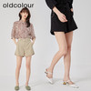 oldcolour2023夏季新款休闲简约高腰直筒宽松百搭短裤女O23071332 商品缩略图1