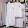 千叶套装女春夏字母刺绣薄款大码短袖短款休闲宽松弹力居家两件套 商品缩略图6