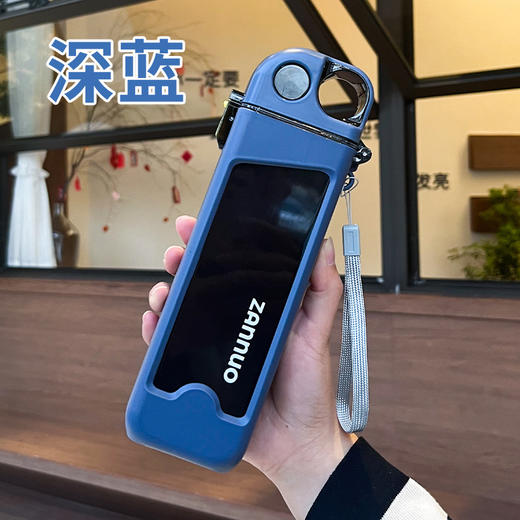 【潮流新款 ins时尚创意！】个性方杯350ML，拥有个性十足的弹跳塑料材质，方便可爱的提手和吸管杯刻度，男女学生便捷使用，不容错过！ 商品图3