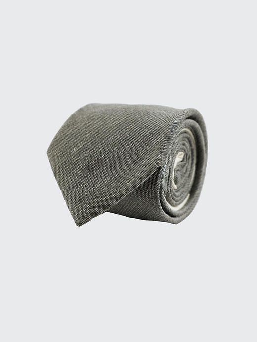 callisto浅灰色桑蚕丝混纺领带 FNCTE001GY 商品图1