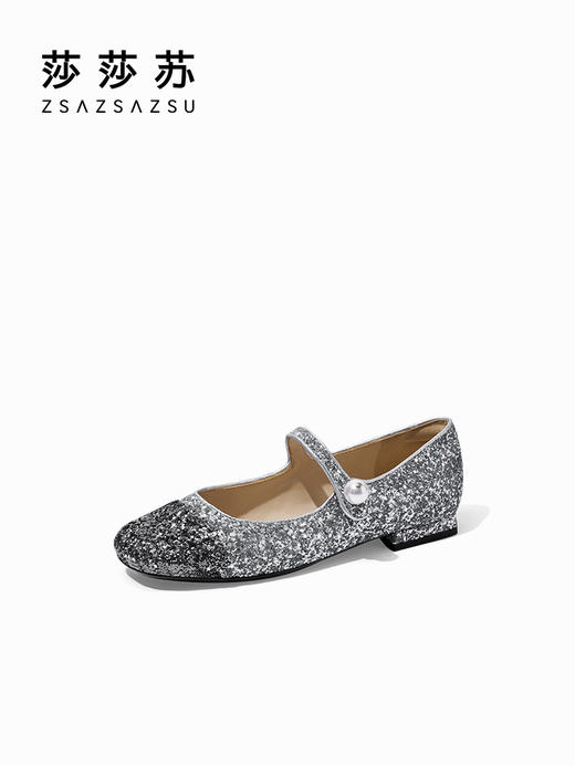 【2F】[满天星]莎莎苏2023夏新款格利特方头玛丽珍小香风芭蕾平底单鞋女 商品图1