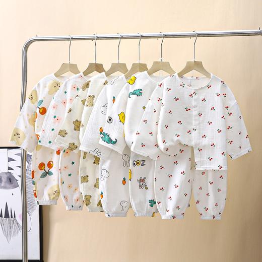 【39.9/套】儿童纯棉家居服棉纱中国风宝宝春夏季薄款睡衣套装聚 商品图0