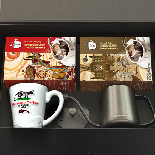 【野鼬咖啡】浪漫都市礼盒 (咖啡*2+马克杯*1+手冲壶*1) 商品图2