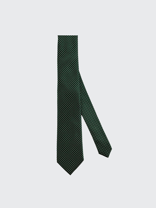 callisto绿色全桑蚕丝领带 FRCTE056C 商品图0