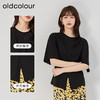 oldcolour2023夏季新款黑色圆领收腰显瘦简约通勤衬衫女O24021201 商品缩略图1