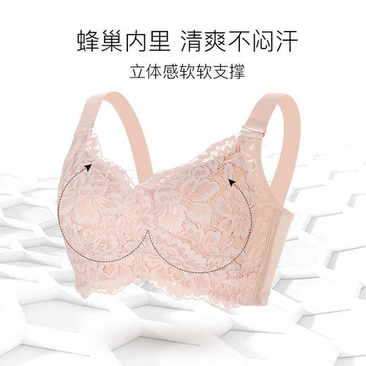 【数量拍2/159元】【B/C/D/E杯】秀黛浮雕蕾丝大胸显小文胸H5115309B+H5115310C+H5115311D+H5115312E 商品图0