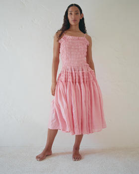 Anaak - Ayana Midi Dress - Cacao -  女装  - 连身裙 - 可可色