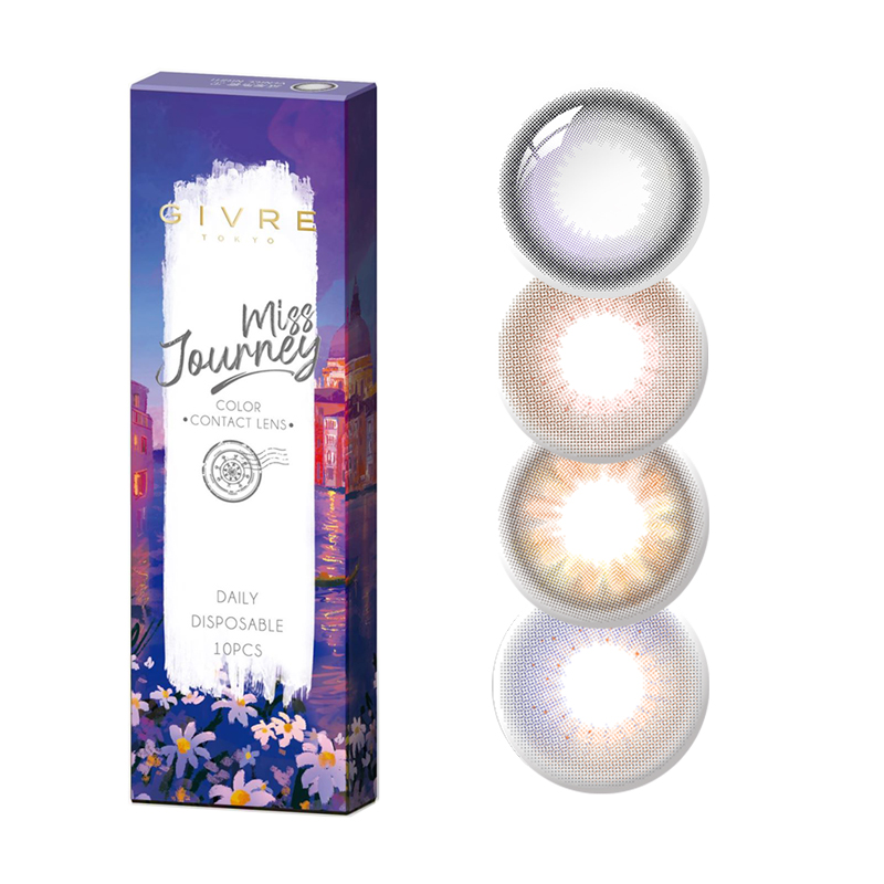 「四川自营仓发货」Givre 绮芙莉 旅行系列 日本美瞳 中文版 日抛10片装