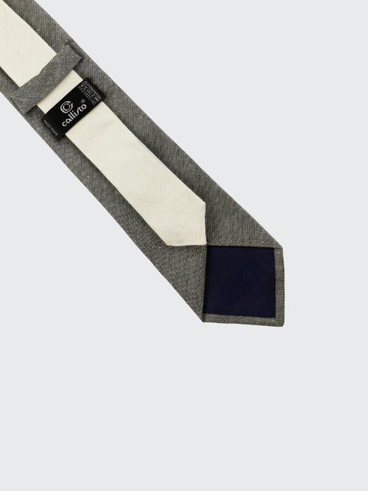 callisto浅灰色桑蚕丝混纺领带 FNCTE001GY 商品图2