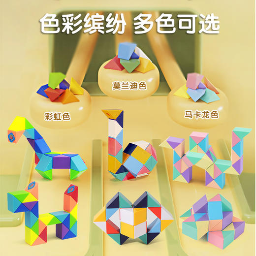 【热卖！六一特惠】72段彩虹莫兰迪魔方，打破传统，开启孩子益智之旅！拥有百变魔尺，让孩子们更好地思考，体验创造力的乐趣！ 商品图1