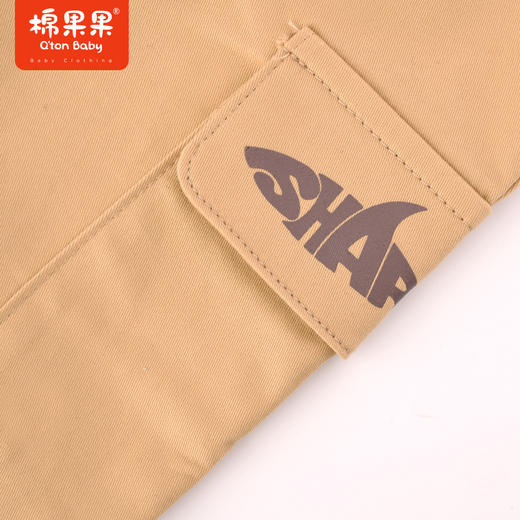 棉果果商场同款春季新品男童经典卡其弹力梭织长裤直筒男童裤子简约时尚百搭M112100223030 商品图3