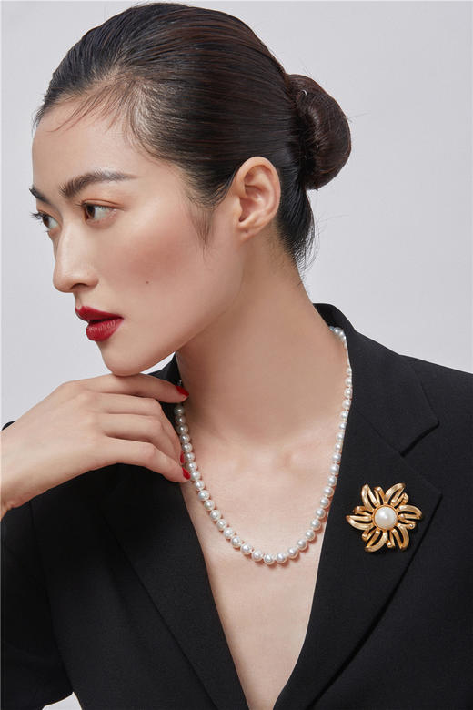 Pearl moments DUBLE 爱 大小双层珍珠项链 商品图3