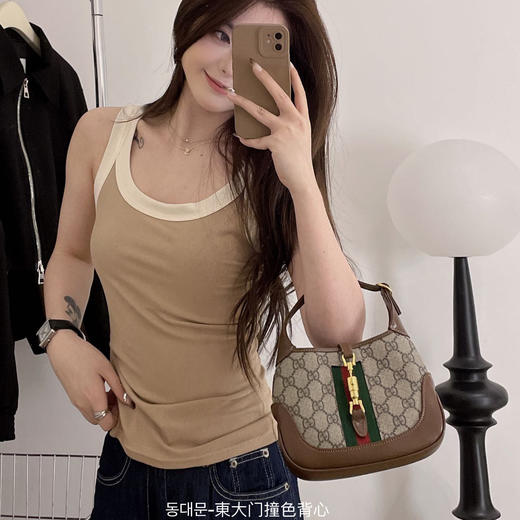 【买一送一！百搭撞色小背心】上身元气满满 可内搭可外穿 舒适无痕 大领口修饰颈部线条 亲肤超弹 均码85-140斤sh 商品图2