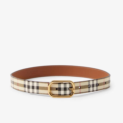 【一】BURBERRY 巴宝莉 女士格纹拼皮革腰带 格子 8066059 A7026 商品图0
