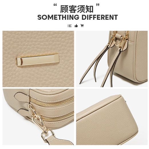 Safiya/索菲娅2023新款纯色风小方包手提包手机包单肩包女士斜挎包女SF9135026Y 商品图4