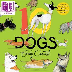 【中商原版】Emily Gravett:10 Dogs 10种狗狗故事 英文原版 进口图书 儿童绘本 动物图画书 亲子读物 3-6岁童书故事书 数数