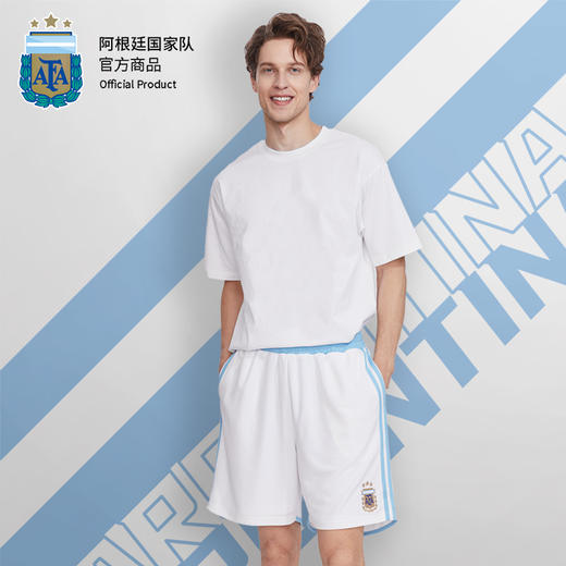 【三星冠军款】阿根廷国家队官方商品丨蓝白运动短裤透气舒适夏季 商品图1