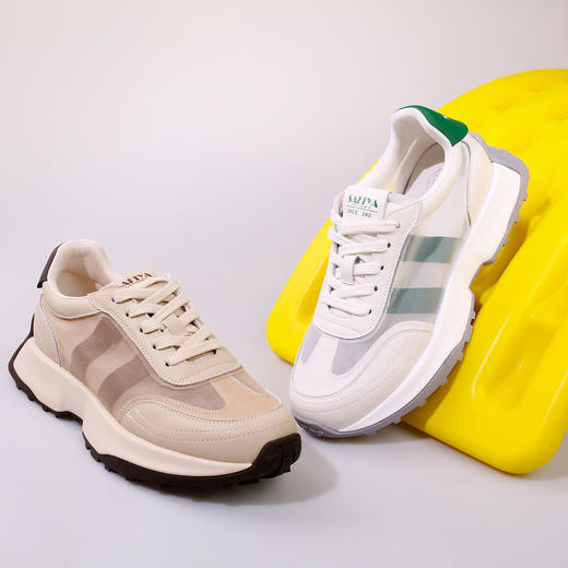 Safiya/索菲娅2023新品新潮厚底拼色网面透气阿甘运动休闲鞋 SF33112405 商品图6