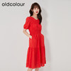 oldcolour夏季新款法式气质纯棉收腰A字显瘦连衣裙O23101307 商品缩略图2