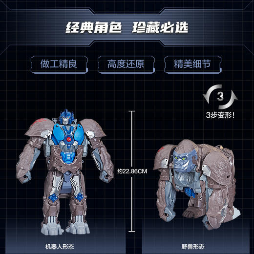 孩之宝变形金刚7F4641
碰碰变形系列猩猩队长 商品图2
