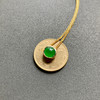 冰种阳绿翡翠蛋面吊坠18k黄金镶嵌 商品缩略图4
