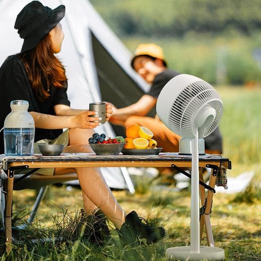 西哲sezze日本空气循环扇电风扇家用小型伸缩台立两用落地扇户外无线迷你涡轮充电式露营扇超长续航直流变频DC-201 商品图2