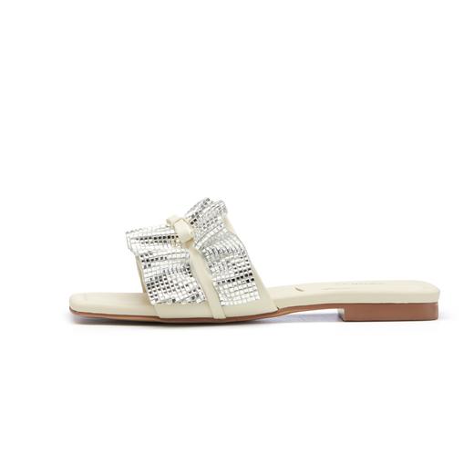 westory女鞋夏季新款休闲百搭低跟羊皮水钻露脚舒适拖鞋61491 商品图3