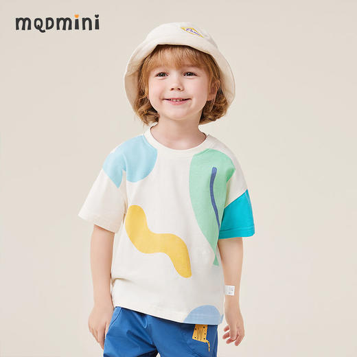 【80-140】男童夏款拼接落肩短袖T恤MQDmini 商品图9