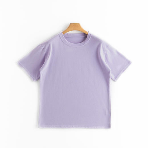 【马卡龙棉T恤】纯色女装春夏外穿宽松打底上衣圆领内搭套头短袖 商品图9