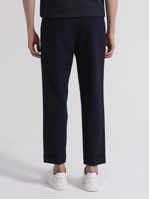 callisto藏青微弹泡泡肌理休闲裤 SSCPW036C 商品图2