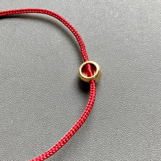 高冰种阳绿翡翠蛋面手绳18k黄金镶嵌 商品图4