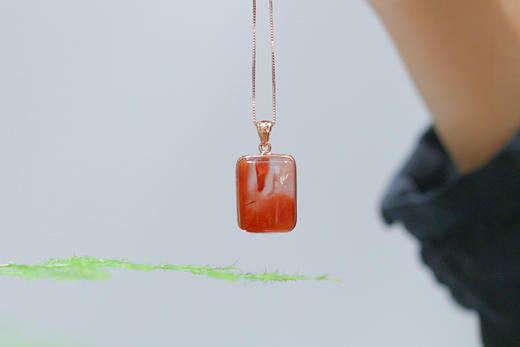 南红冰飘【景夕】吊坠925银镶 商品图2