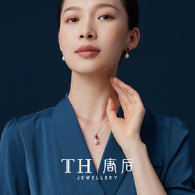 【唐后】 军武-天然红色玛瑙石 天然珍珠  耳环 项链 胸针 戒指 高级感纯银耳钉