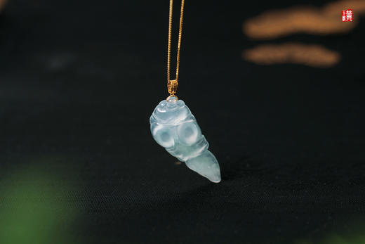 天然翡翠金镶玉鱼【知鱼之乐】吊坠 商品图2