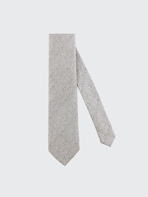 callisto灰色亚麻混纺领带 FNCTE015GY 商品图0