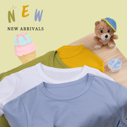 【桑蚕丝儿童T恤】男女童装凉感桑蚕丝丝光棉T恤儿童短袖圆领童装夏季上衣亲子装t恤 商品图8