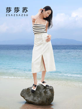 【2F】莎莎苏2023夏新款蝴蝶结方头平底玛丽珍法式单鞋女小香风芭蕾舞鞋