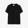 【一】BURBERRY 巴宝莉 女士橡树叶徽章刺绣棉质圆领短袖T恤 黑色 8069108 A1189 商品缩略图0