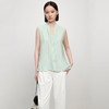 IN AND ON21210夏季新款设计感丝滑飘带衬衫女V领丝质无袖背心上衣 商品缩略图0