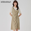 oldcolour2023夏新款法式优雅收腰显瘦拼接连衣裙假两件O23101326 商品缩略图3