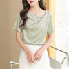 【盏那】150S醋酸荡领短袖 ，真丝般触感，透气舒适 商品缩略图5