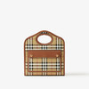 BURBERRY 巴宝莉 女士格纹和缉明线迷你口袋包 格子 8066166 A9534 商品缩略图0