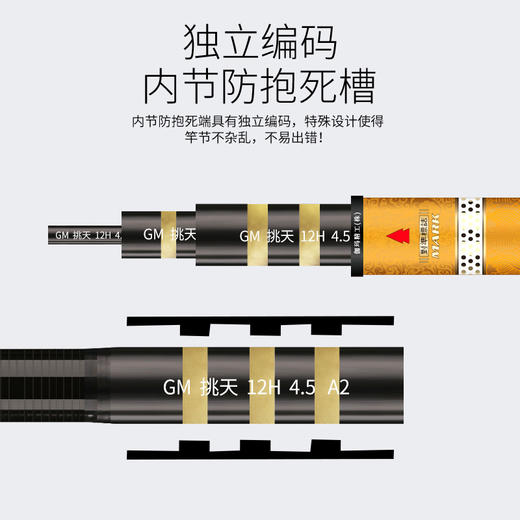 【2024年CCF指定用竿】 伽玛精工 龙家班·挑天 专业黑坑竿 商品图4
