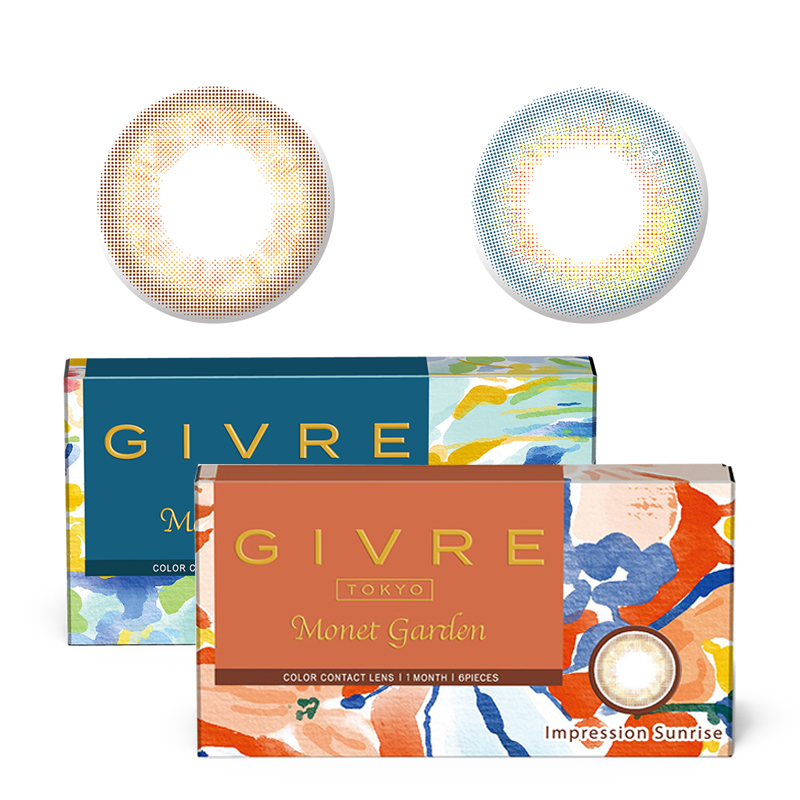 「四川自营仓现货」Givre 绮芙莉 monet graden 莫奈花园系列 日本美瞳 中文版 月抛6片装