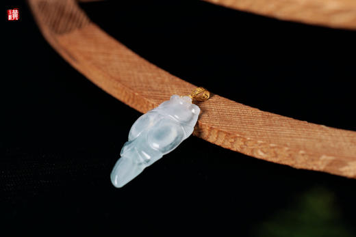 天然翡翠金镶玉鱼【年年有鱼】吊坠 商品图1