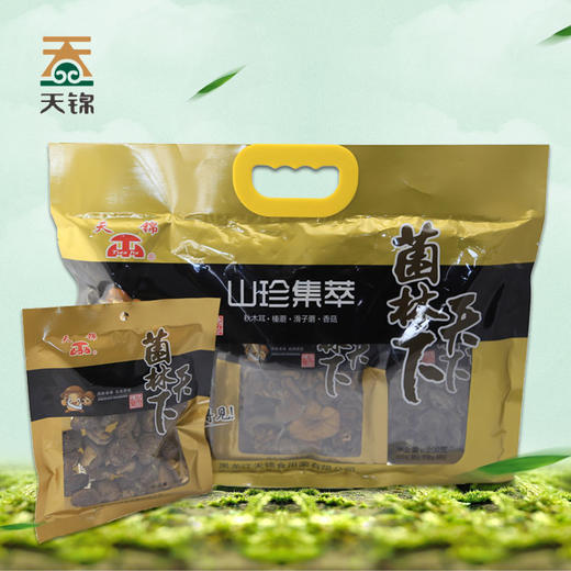 丨有机丨山珍集萃组合 秋木耳+榛蘑+滑子蘑+香菇 各50g一袋 来自大兴安岭 天锦菌菇 商品图0