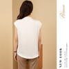 罗蒙夏季女装V领缎面衬衫无袖设计优雅时尚知性百搭衬衣女 商品缩略图1